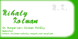mihaly kolman business card